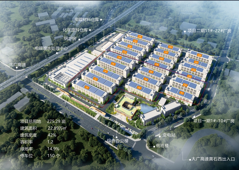湖北电镀产业园|黄石表处园区，性价比之王，武汉都市圈内无出其右