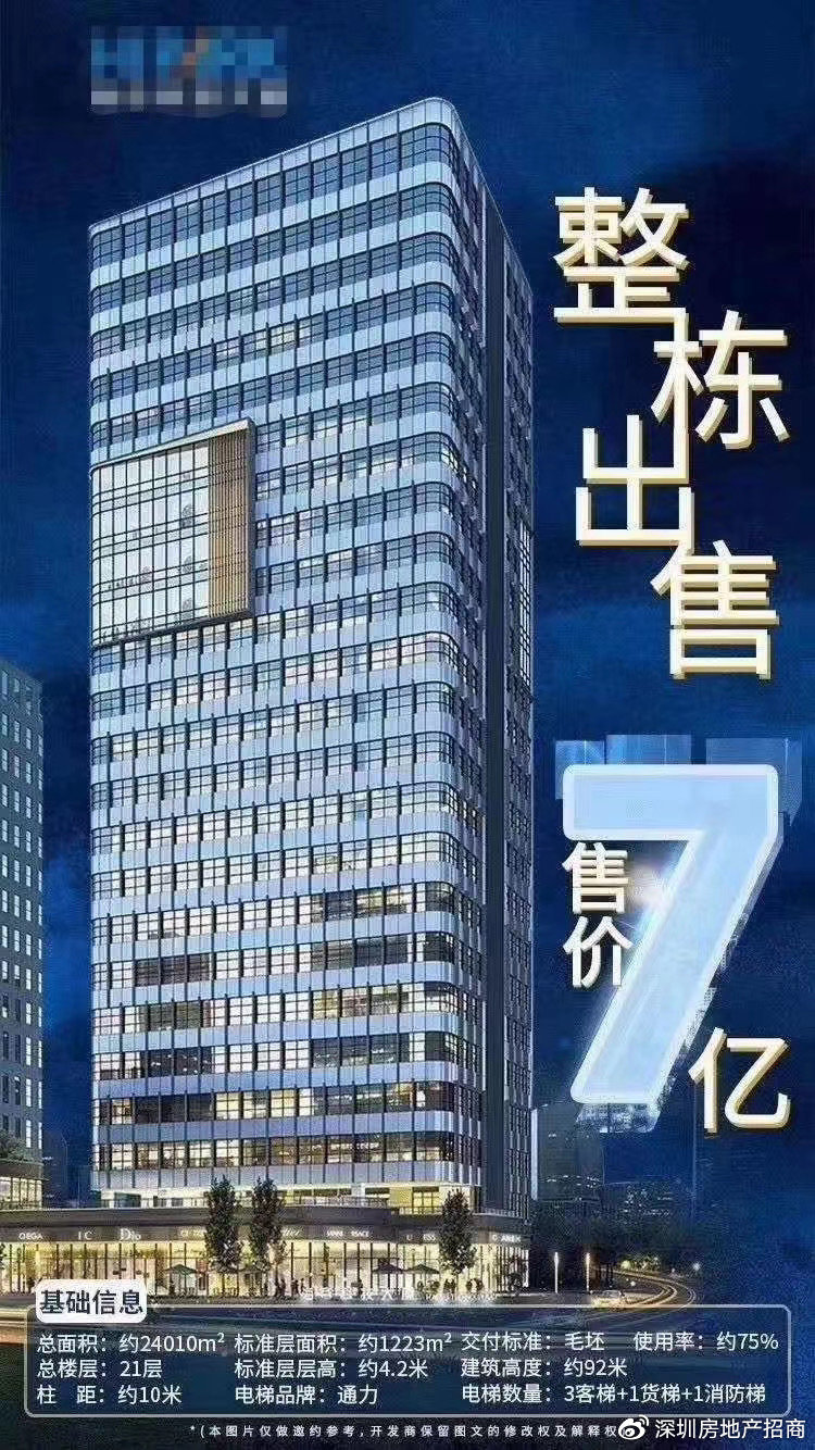 深圳宝安独栋写字楼出售【海谷科技大厦】大宗物业整售