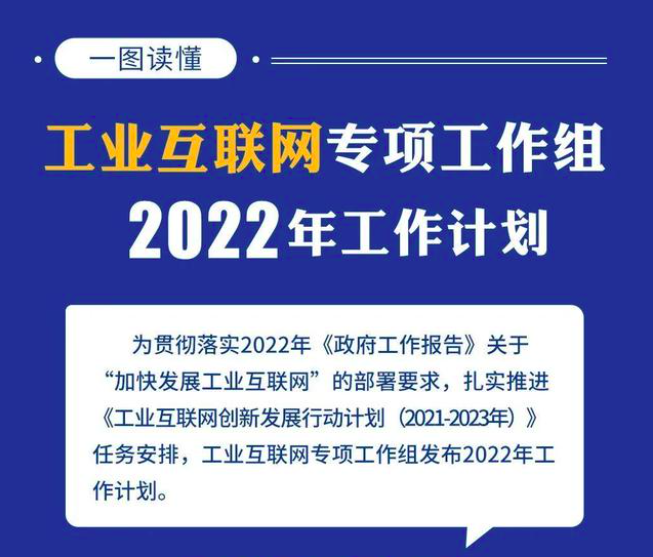 一图读懂：工业互联网专项工作组2022年工作计划